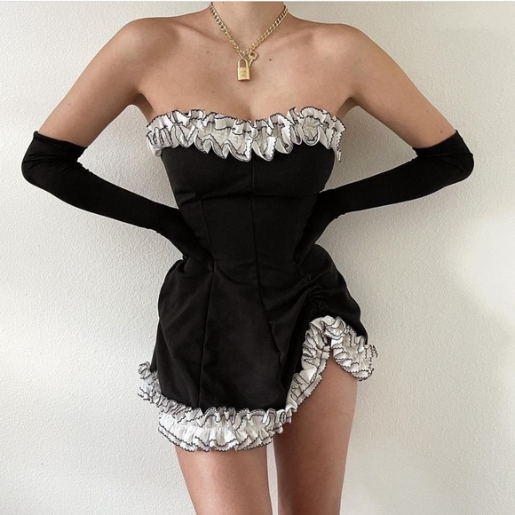 Yves Saint Laurent 1980s silk midi dress similar Madison Beer Sororité vintage - Picture 6 of 11